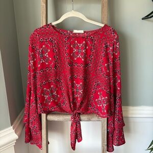 Altar'd State Mackenzie Bell Sleeve Cropped Top Size Small - 1680